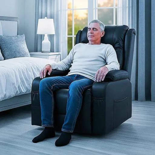 Lift Heated Leather Recliner Electric Massage Chair with USB port
