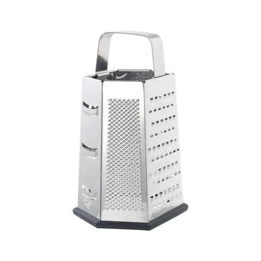 Multifunctional Six-Sided Box Vertical grater- Stainless steel flat handle - Stainless Steel Kitchen Tool with Non-Slip Base for Vegetables, Cheese, and Potatoes