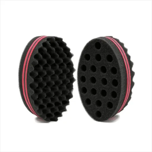 Big Holes Barber Hair Brush Sponge Dreads Locking Twist Afro Curl Coil Wave Hair Care Tool (1 Count)
