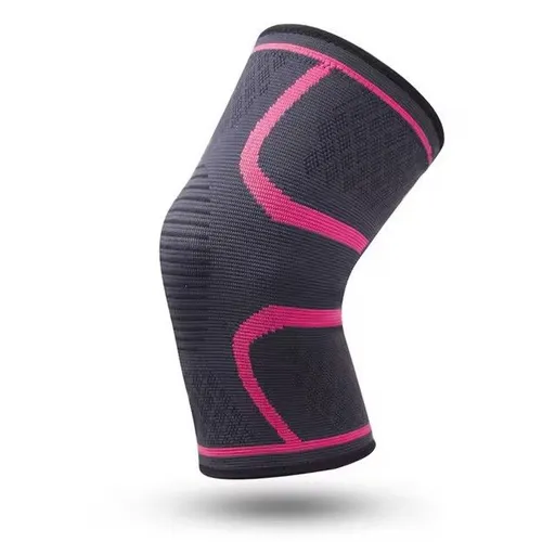 Sports Knee Support Pad Breathable Anti-Slip Compression Knee Sleeve for Running Cycling Gym Fitness Basketball - Pink S