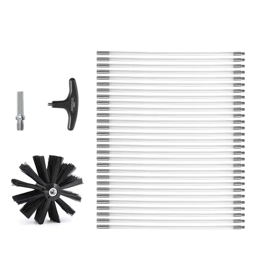 12.2M Dryer Vent Cleaner Kit, 29 Pieces Duct Cleaning Brush, Reinforced Nylon Dryer Vent Brush, Dryer Cleaning Tools Lint Remover with Flexible Lint Trap Brush, Clamp Connectors
