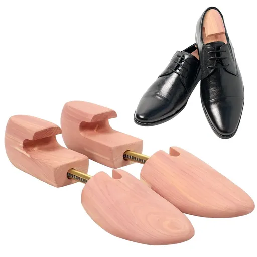 2Pcs 11.61/12.99in Wooden Shoe Stretcher Cedar Shoe Trees for Men Women Adjustable Boot Stretcher for Sneakers Boots Closet