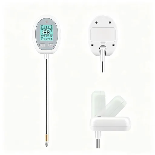 Record keeping of land soil pH tester, 5-in-1 soil temperature, sunlight care, flower pot garden farm lawn