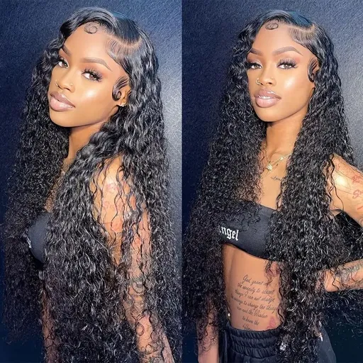 Front Lace Wigs Hair Pre Plucked Wigs Hair Glueless Wigs Human Hair For Women Wig Water Corn Perm 65cm
