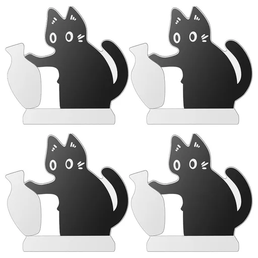 4Pcs Cat Whisker Holder with Premium Thickened Plastic Cat Refrigerator Magnet Suitable for Cat Lovers for Fridge Cabinet