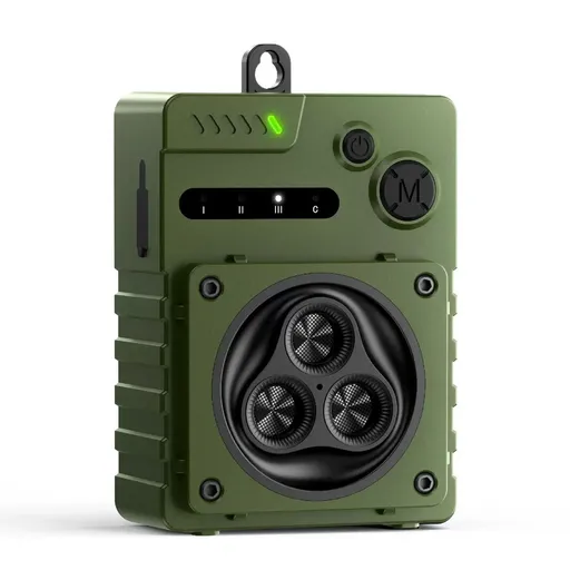 Smart Ultrasonic Bark Control Device with 4 Adjustable Modes, Rechargeable Outdoor Anti-Barking Deterrent for Yards, Kennels, and Indoor Use, Safe for All Dog Breeds from Puppies to Seniors (DarkGreen)