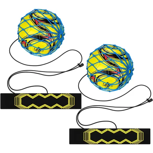 2 Pcs Soccer Kick Throw Trainer for Kids Adults Solo Soccer Kick Practice Training Equipment Aid, Fits Ball Size 3, 4, 5