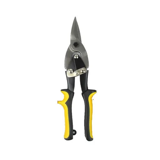 10 Inch Aviation Tin Snips, Cr-Mo Aviation Snips for Cutting Metal Sheet, Heavy Duty Sheet Metal Cutter Shear, Straight Cut, High Leverage Aviation Snip,