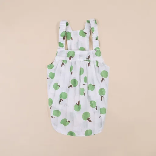 New Mai Lei Summer Cotton Fruit Print Dog Vest Green