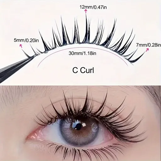 One-piece soft and comfortable false eyelashes natural simulation glue eyelashes reusable whole little devil