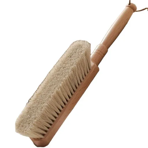 Horsehair Hand Brush Soft Bristles for Woodworking Car Detailing Furniture Beech Wood Handle Long (1pcs)