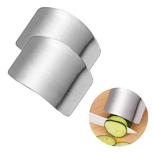 2 PCs Finger Guard For Cutting Kitchen Tool Finger Guard Stainless Steel Finger Protector Avoid Hurting When Slicing and Dicing