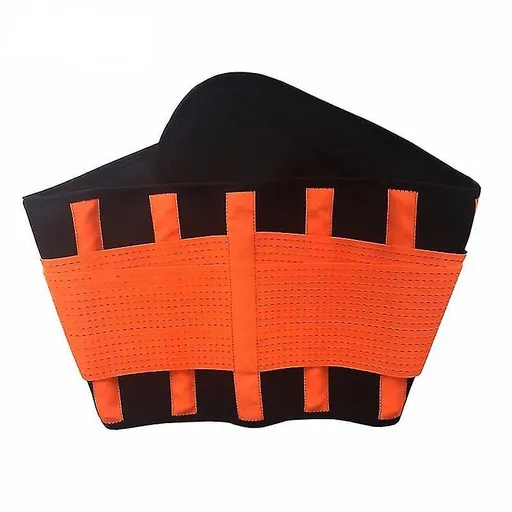 Adjustable Back Support Waist Trainer Trimmer Belt Sports Gym Fitness Weightlifting Abdominal Slim Belt - Orange