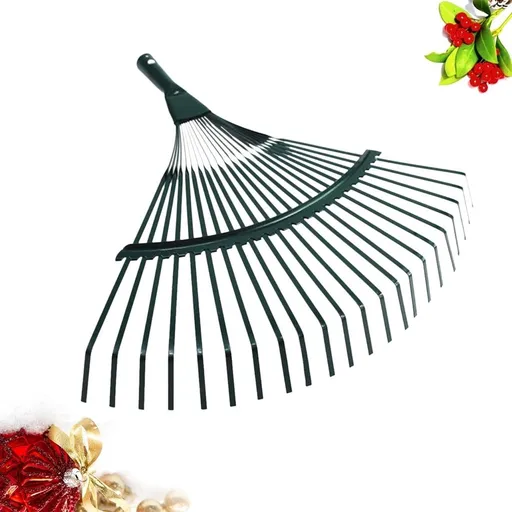 1Pcs Leaf Rake for Yard Green Steel Tool for Gardening Leaf Collection
