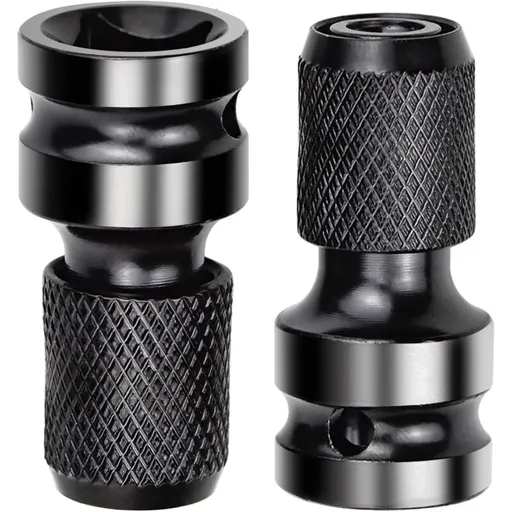 2 pcs Socket Adapters 1/2" Square Drive To 1/4" Impact Wrench Adapter Quick Release Converter For Impact Ratchet Wrench