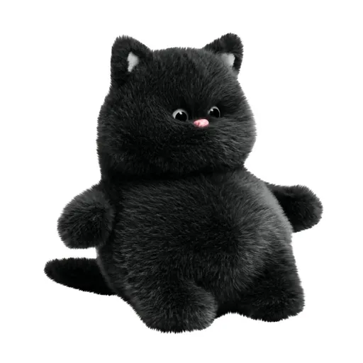 Soft Plush Cat Doll Toy 15.7-Inch Furry Stuffed Animal Realistic Design High Quality Fabric Decorative Accessory for Bedroom Shelves Travel Companion and Birthday Gift