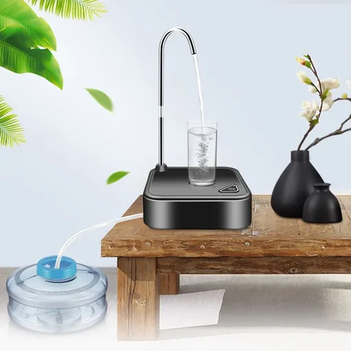 Automatic Water Bottle Pump Dispenser | USB Rechargeable Electric Water Jug Pump for 5 Gallon & Universal Bottles | Desktop Drinking Water Dispenser for Home, Office, Camping & Outdoor Use