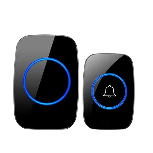 Wireless Doorbell - Wireless Doorbell Chime with 60 Tunes 5 Volume Levels LED Light Indicator & Plug in Receiver,100ft Range IP44 Waterproof Doorbells for Apartment me & Office
