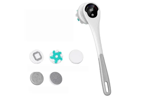 Electric Back Scrubber Body Brush Exfoliating Bath Brush for Shower - Gray