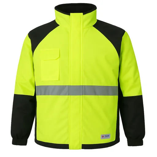 HUSKI Miner Hi Vis Waterproof Jacket Industrial Workwear Reflective 918015