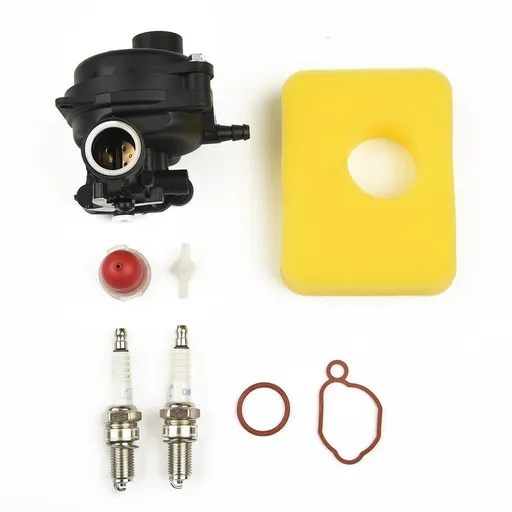 Carburetor Yellow Square Cotton Spark Plug Package The lawn mower carburetor is durable made of premium materials