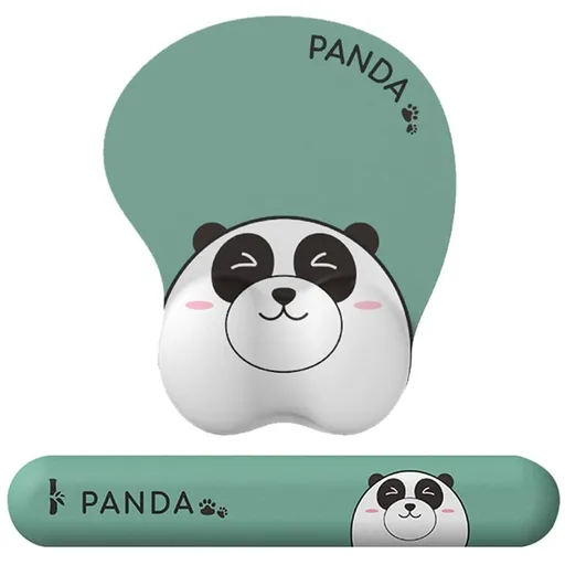 Cartoon Panda Mouse Pad with Wrist Support, Non-Slip Base,Ergonomic Gaming Mouse Pad Pain Relief,Cute Mouse Mat for Computer