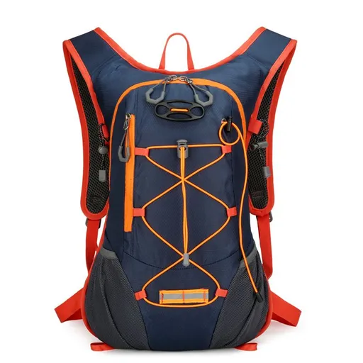 Large-Capacity Storage Backpack with Ergonomic Load-Bearing Structure and Breathable Back Panel in Dark Blue
