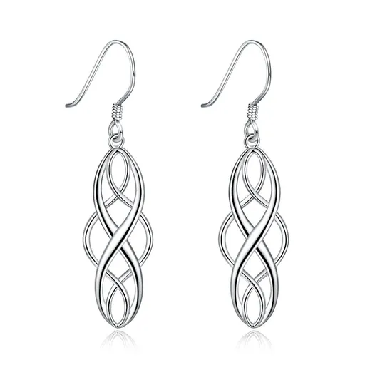 Elegant Dangle Earrings With Post for Women Girls Hypoallergenic Fashion Plated Dangling Silver Dangle Earrings, Good Luck