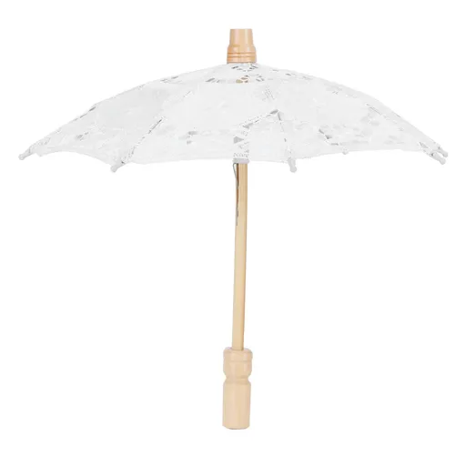 Lace Umbrella Parasol Vintage Wedding Bridal Umbrella for Photo Costume Party SuppliesS White