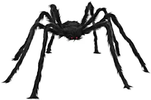 Halloween - 150 cm - Horror Mega Spider - Large Spiders - Halloween Decoration - Halloween Ornaments - Spider Decoration - Hairy Spider Decoration - Horror - Decoration - Perfect for Carnival / Party / Holiday / Halloween / Christmas - Gifts