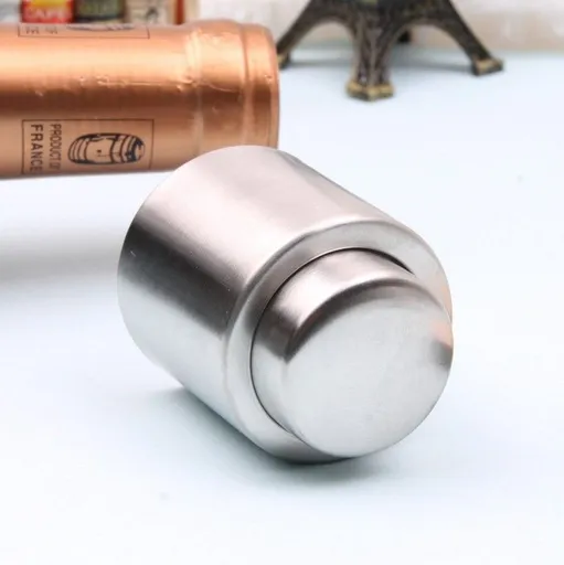 Stainless Steel Wine SealerWine Stoppers with Vacuum Pump,Vacuum Wine Stopper,Reusable Wine Preserver-2pcs