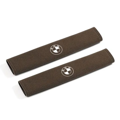 BMW Seat Belt Shoulder Protector Suede 31.2 * 6.5cm brown pair