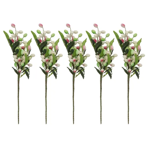 5PCS Artificial Berries Artificial Pip Berry Stems Decoration for Living Room Office Purple