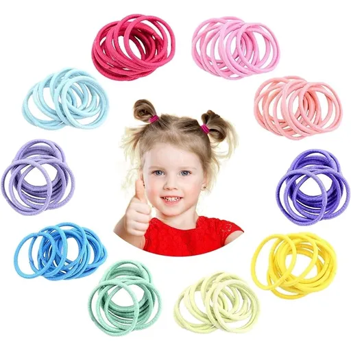 180 Pcs Hair Ties,Rubber Toddler Hair Ties for Girls and Kids,Multicolor Small Seamless Hair Bands,Elastic Ponytail Holders (Random Color )