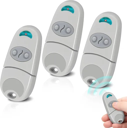 3 Piece Gate Remote Control Set Compatible with Came EV NA EE Remotes, 433.92 MHz, 2 Channel