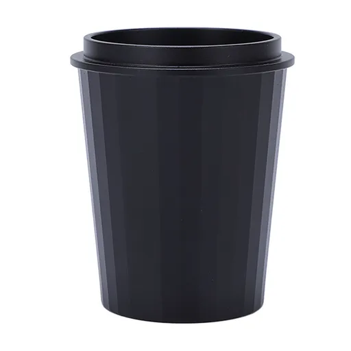 51mm Coffee Dosing Cup Aviation Aluminum Alloy Cup Powder Feeder for Coffee Maker Bean Grinder Kitchen Black