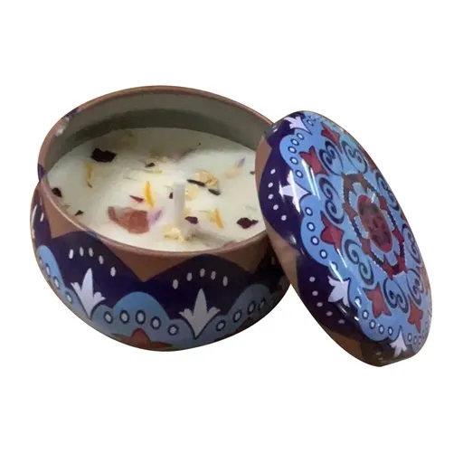 Scented Candle Long Lasting Dried Flower Soy Wax Aromatherapy Candle for Home Stress Relief Strong Fragrance D206