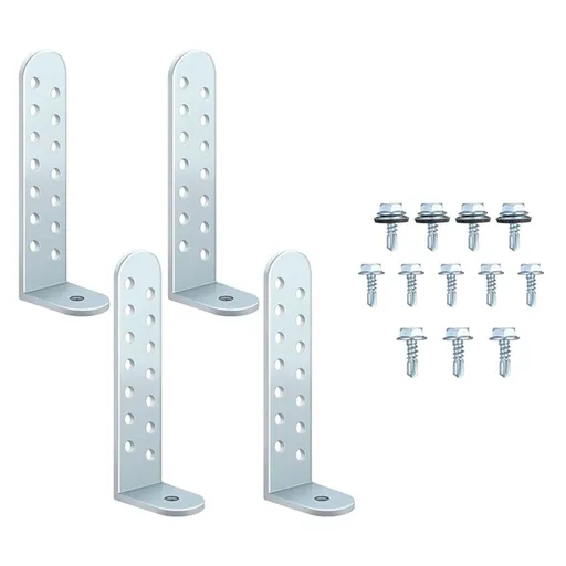 8 Pack Hurricane Condenser Brackets Heavy-Duty Galvanized Steel for Concrete and Masonry
