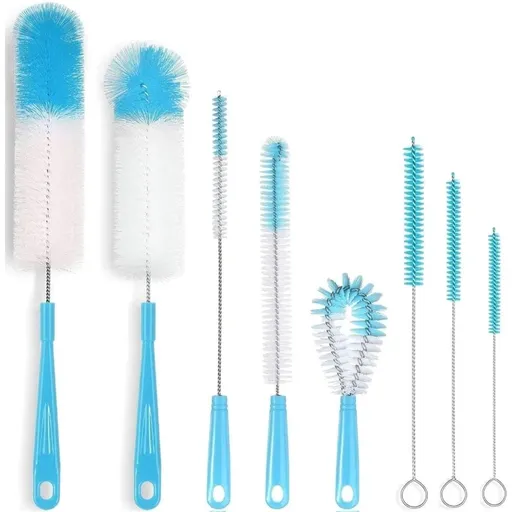 8- ttle Brush Cleaner Set - Long Large Clea Brush for Narrow Neck Wine/Beer ttles/ Flask/ Thermos/ Sport Well,Spout/Lid Brush,Straw Brush