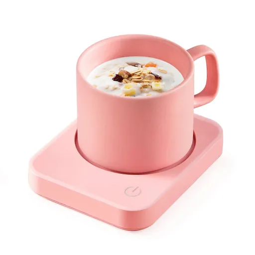 Pink Coffee Mug Warmer Set for Office Supplies