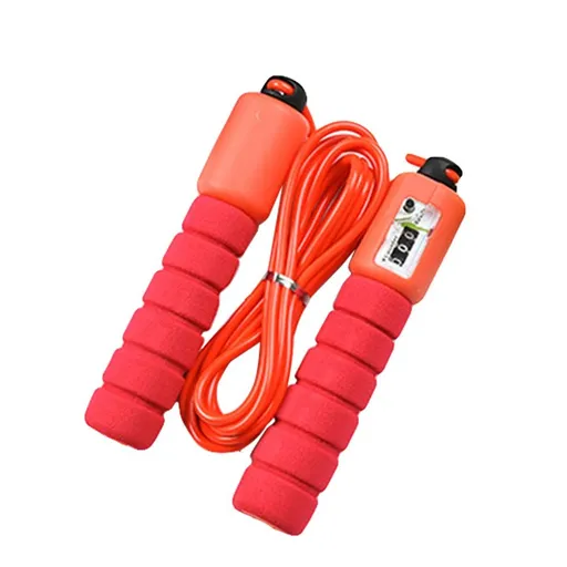Jump Rope,Aerobic Exercise Electronic Counter Fitness Sport Counting Jump Skipping Rope for Men Women and Kids Red