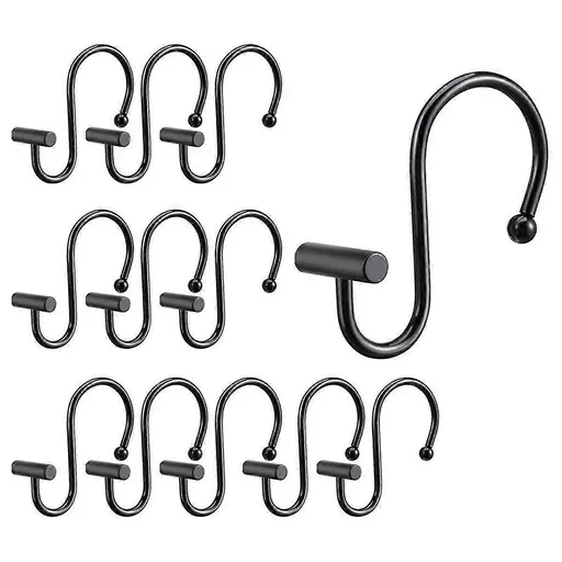 Rust-Proof Metal Shower Curtain Hooks Rings Decorative Bathroom Curtain Hooks
