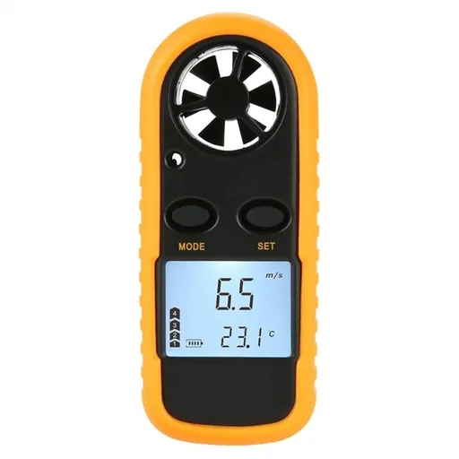 Digital Tester Digital Anemometer Wind Speed Mini Air Velocity Airflow Temperature with LCD Backlight Wind Speed Meter Barometer
