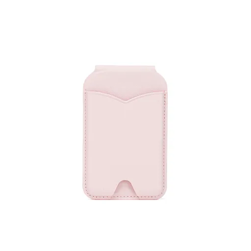 Pink Chic MagSafe Wallet with Mirror & Stand - PU Leather Card Holder for iPhone 12-16 Series