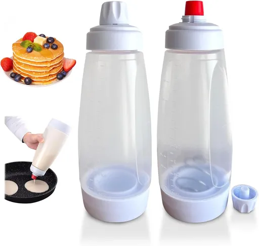 2 Piece Batter Dispenser with Mixing Ball, 1000 ml