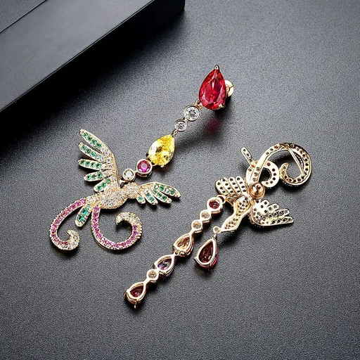 Long Dangle Earrings for Women |Crystal Dangle Earrings for Women | Colorful Cubic Zirconia Chandelier Tassel Stud Drop Dangle