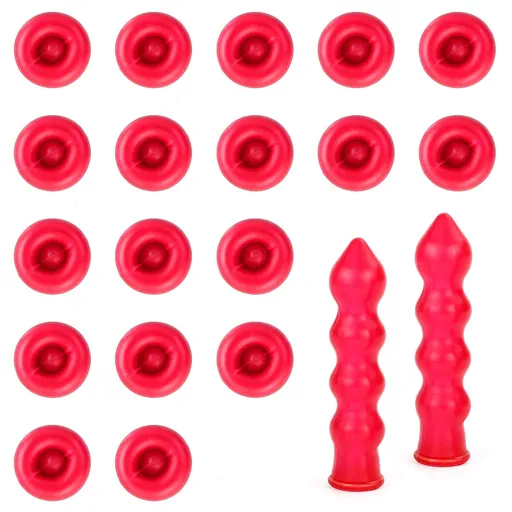 Caulk Cap Caulk Saver Cap, Universal Fit Caulk Tube Latex Sealing Caps for Sealing and Preserving, Caulk Saver Sealer Caps ​for Caulk, Silicone, Roofing Cement, Red (10)