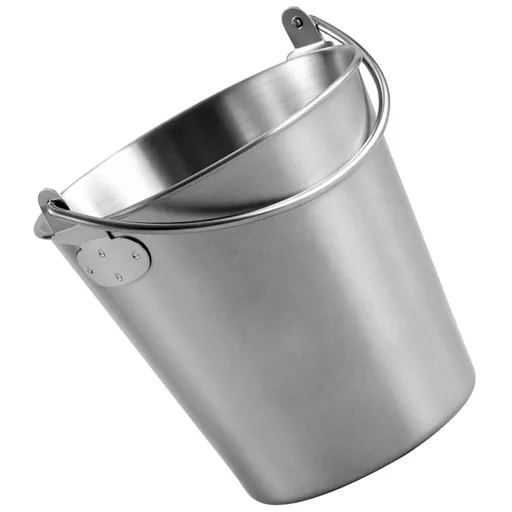 Stainless Steel Bucket with Handle, Ice Storage Container for Parties, Bars, and Desktop Use