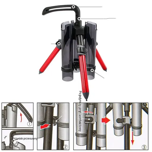 Fishing Rod Holder,Portable Fishing Rod Holder Fishing Pole Stand Holds Vertical Rod Rack Up to 3 Rods, Outdoor Fishing Gear