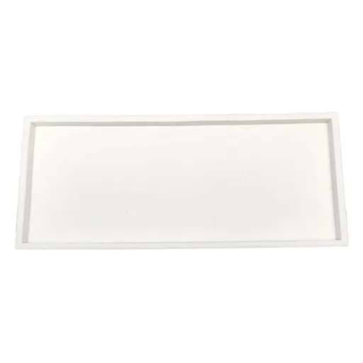 White silicone storage tray for makeup and small items, 30 cm x 12.5 cm